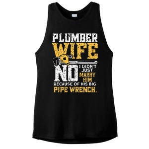 Funny Design For Plumber Wife - Plumbing Pipefitters Plumber Ladies PosiCharge Tri-Blend Wicking Tank