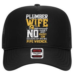 Funny Design For Plumber Wife - Plumbing Pipefitters Plumber High Crown Mesh Back Trucker Hat