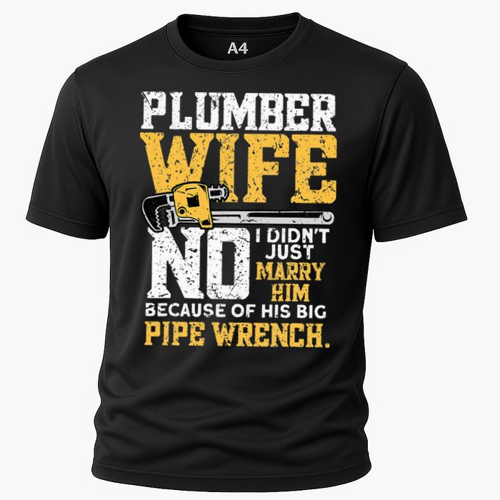 Funny Design For Plumber Wife - Plumbing Pipefitters Plumber Cooling Performance Crew T-Shirt