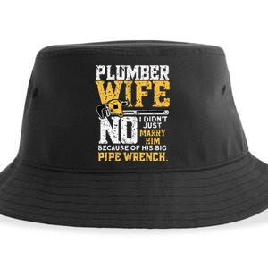 Funny Design For Plumber Wife - Plumbing Pipefitters Plumber Sustainable Bucket Hat