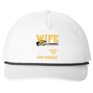 Funny Design For Plumber Wife - Plumbing Pipefitters Plumber Snapback Five-Panel Rope Hat