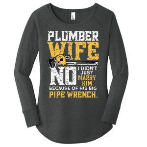 Funny Design For Plumber Wife - Plumbing Pipefitters Plumber Women's Perfect Tri Tunic Long Sleeve Shirt