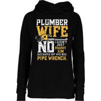 Funny Design For Plumber Wife - Plumbing Pipefitters Plumber Womens Funnel Neck Pullover Hood