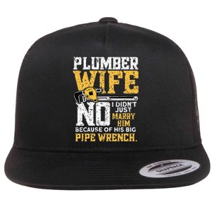 Funny Design For Plumber Wife - Plumbing Pipefitters Plumber Flat Bill Trucker Hat