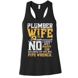 Funny Design For Plumber Wife - Plumbing Pipefitters Plumber Women's Racerback Tank