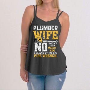 Funny Design For Plumber Wife - Plumbing Pipefitters Plumber Women's Strappy Tank