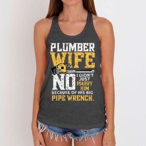 Funny Design For Plumber Wife - Plumbing Pipefitters Plumber Women's Knotted Racerback Tank