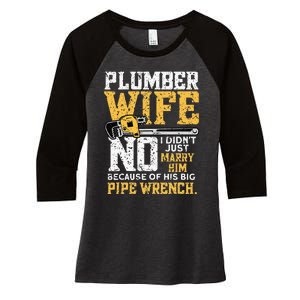 Funny Design For Plumber Wife - Plumbing Pipefitters Plumber Women's Tri-Blend 3/4-Sleeve Raglan Shirt