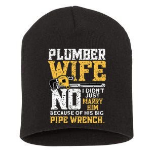 Funny Design For Plumber Wife - Plumbing Pipefitters Plumber Short Acrylic Beanie