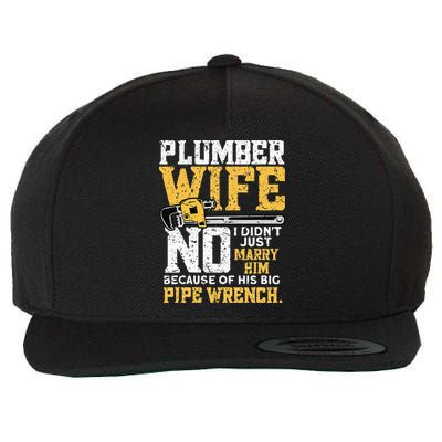 Funny Design For Plumber Wife - Plumbing Pipefitters Plumber Wool Snapback Cap