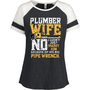 Funny Design For Plumber Wife - Plumbing Pipefitters Plumber Enza Ladies Jersey Colorblock Tee