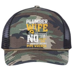 Funny Design For Plumber Wife - Plumbing Pipefitters Plumber Retro Rope Trucker Hat Cap