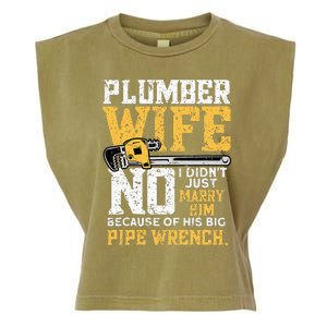 Funny Design For Plumber Wife - Plumbing Pipefitters Plumber Garment-Dyed Women's Muscle Tee