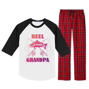 Fathers Day Funny Grandpa Fishing Reel Cool Pops Dad Joke Gift Raglan Sleeve Pajama Set