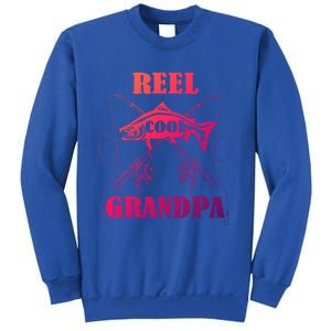 Fathers Day Funny Grandpa Fishing Reel Cool Pops Dad Joke Gift Sweatshirt