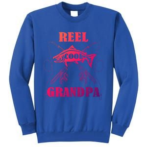 Fathers Day Funny Grandpa Fishing Reel Cool Pops Dad Joke Gift Tall Sweatshirt