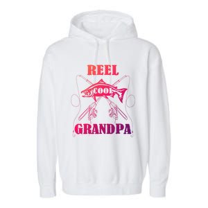 Fathers Day Funny Grandpa Fishing Reel Cool Pops Dad Joke Gift Garment-Dyed Fleece Hoodie