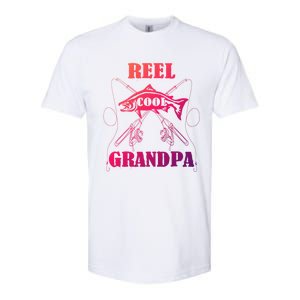 Fathers Day Funny Grandpa Fishing Reel Cool Pops Dad Joke Gift Softstyle CVC T-Shirt