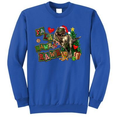 Funny Dinosaur Fa Ra Ra Rawr Christmas Pajamas Trex Xmas Gift Tall Sweatshirt