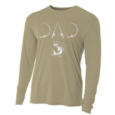 Fisherman Dad Fishing Enthusiast Fish Lover Daddy Father Cooling Performance Long Sleeve Crew