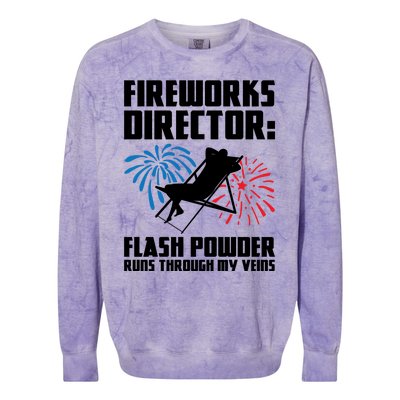 Fireworks Director Fireworks Director Gift Colorblast Crewneck Sweatshirt