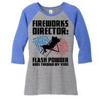 Fireworks Director Fireworks Director Gift Women's Tri-Blend 3/4-Sleeve Raglan Shirt