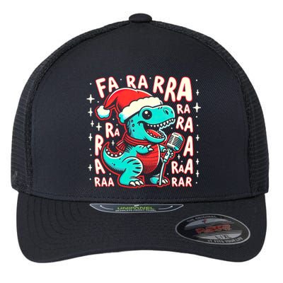 Funny Dinosaur Fa Ra Ra Rawr Trex Singing Chrismas Song Gift Flexfit Unipanel Trucker Cap