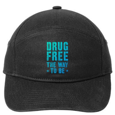 Funny Drug Free The Way To Be Clean Na Inspirational Funny Gift 7-Panel Snapback Hat