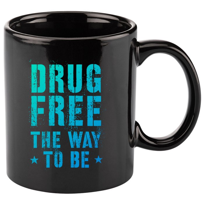 Funny Drug Free The Way To Be Clean Na Inspirational Funny Gift 11oz C Handle Ceramic Mug
