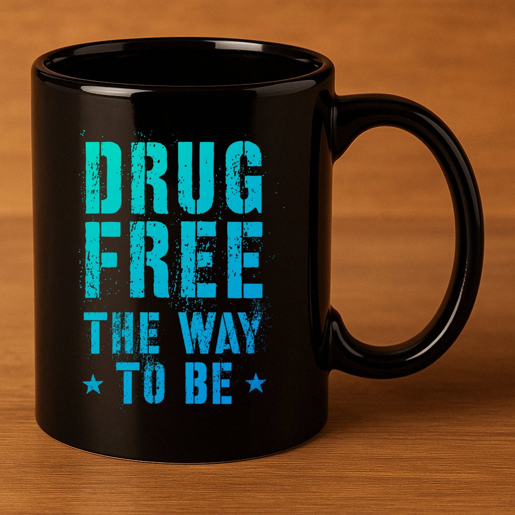 Funny Drug Free The Way To Be Clean Na Inspirational Funny Gift 11oz C Handle Ceramic Mug