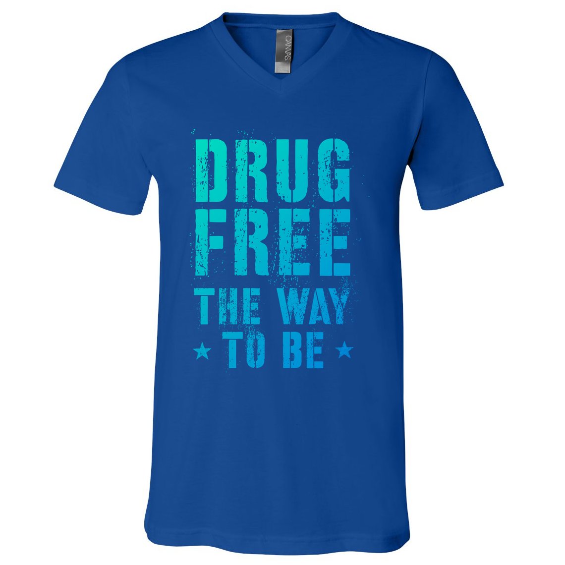 Funny Drug Free The Way To Be Clean Na Inspirational Funny Gift V-Neck T-Shirt