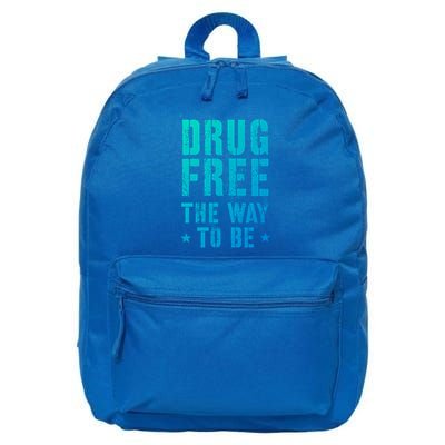 Funny Drug Free The Way To Be Clean Na Inspirational Funny Gift 16 in Basic Backpack