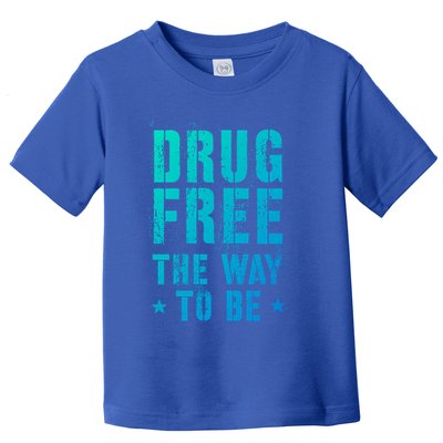 Funny Drug Free The Way To Be Clean Na Inspirational Funny Gift Toddler T-Shirt