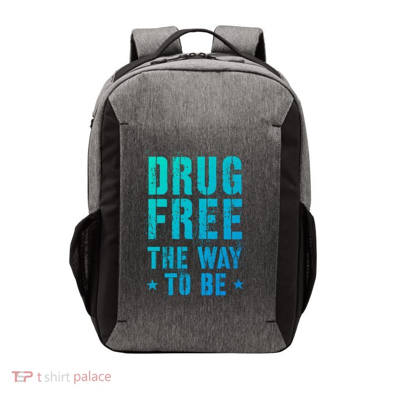 Funny Drug Free The Way To Be Clean Na Inspirational Funny Gift Vector Backpack