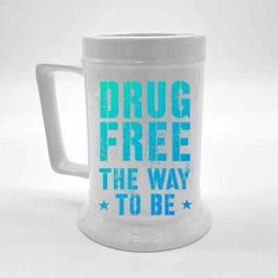 Funny Drug Free The Way To Be Clean Na Inspirational Funny Gift Beer Stein