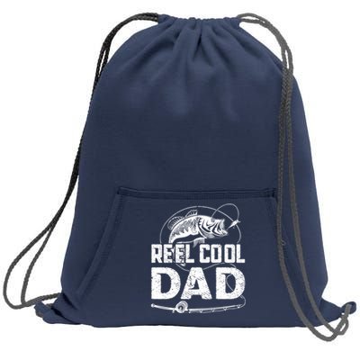 Fathers Day Funny Fisherman Reel Cool Dad Fishing Lover Sweatshirt Cinch Pack Bag