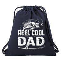 Fathers Day Funny Fisherman Reel Cool Dad Fishing Lover Drawstring Bag