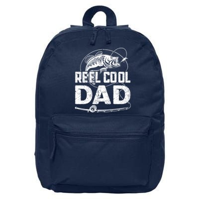 Fathers Day Funny Fisherman Reel Cool Dad Fishing Lover 16 in Basic Backpack