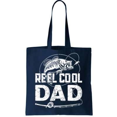 Fathers Day Funny Fisherman Reel Cool Dad Fishing Lover Tote Bag