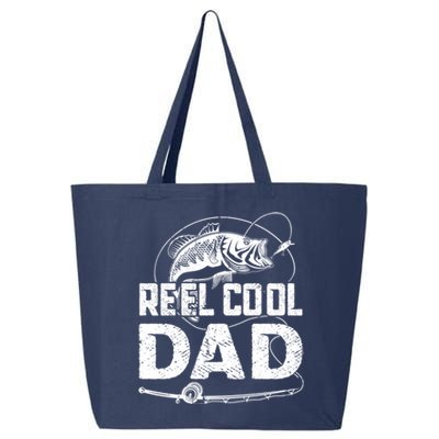 Fathers Day Funny Fisherman Reel Cool Dad Fishing Lover 25L Jumbo Tote