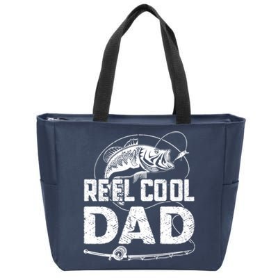 Fathers Day Funny Fisherman Reel Cool Dad Fishing Lover Zip Tote Bag