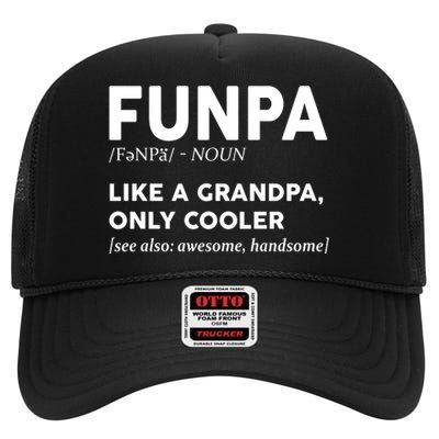 Funpa Definition Fun Grandpa High Crown Mesh Back Trucker Hat