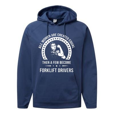 Forklift Driver For Women Forklift Driver Performance Fleece Hoodie