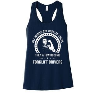 Forklift Driver For Women Forklift Driver Women's Racerback Tank