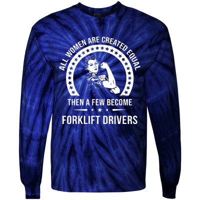 Forklift Driver For Women Forklift Driver Tie-Dye Long Sleeve Shirt