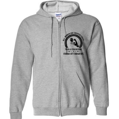 Forklift Driver For Women Forklift Driver Full Zip Hoodie