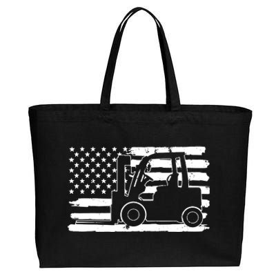 Forklift Driver Funny Cotton Canvas Jumbo Tote