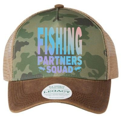 Fishing Dad Funny Gift Of Son Daughter Family Team Fishing Squad Great Gift Legacy Tie Dye Trucker Hat