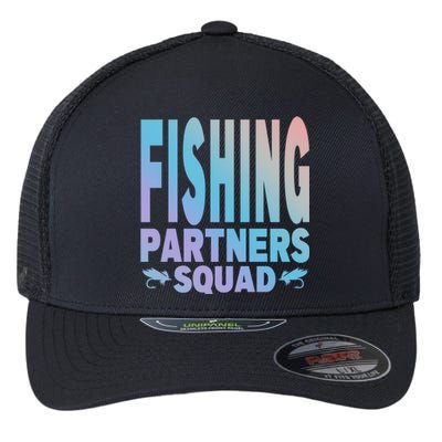 Fishing Dad Funny Gift Of Son Daughter Family Team Fishing Squad Great Gift Flexfit Unipanel Trucker Cap