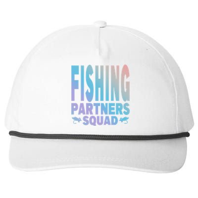 Fishing Dad Funny Gift Of Son Daughter Family Team Fishing Squad Great Gift Snapback Five-Panel Rope Hat